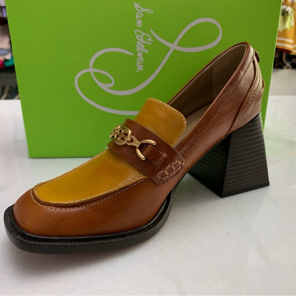 Sam Edelman l Leather Loafer, Gold Hardware, NWB